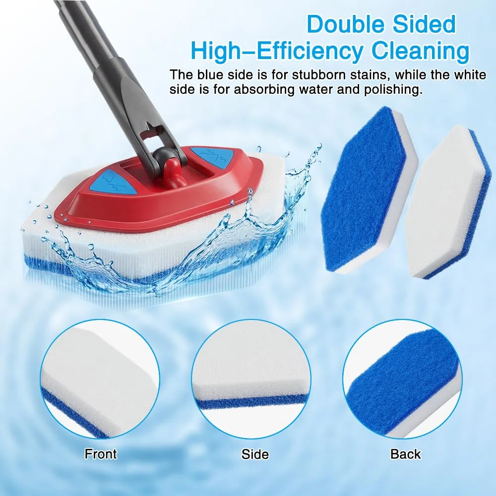 6 piezas de repuesto para fregona de baño y bañera, compatible con esponja multisuperficie Vileda Bath Magic Bad
