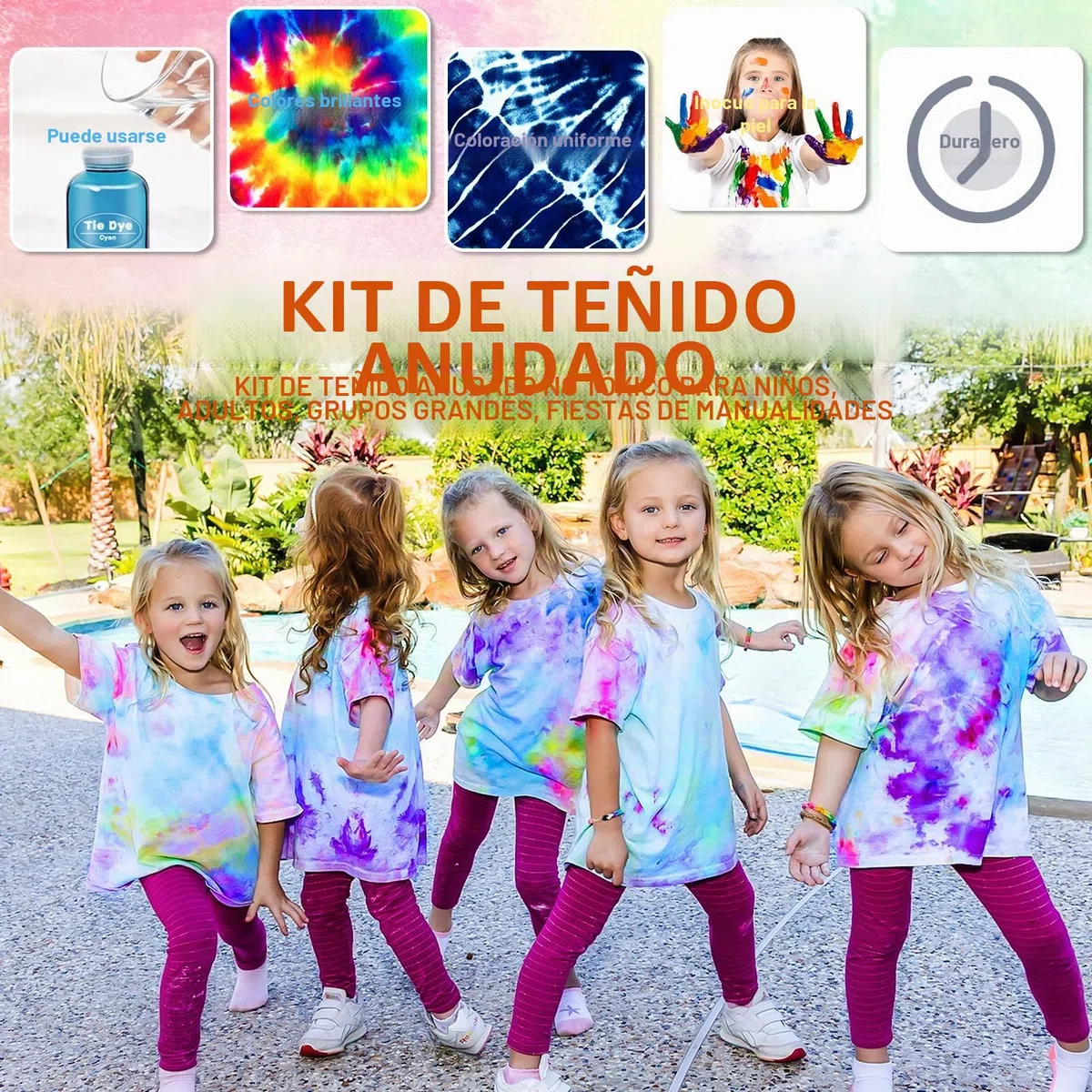 Tinte Ropa, 39 Colores Tie Dye Kit Manualidades Niños Juguetes Niña 6+Años Tinte Textil Regalos Niños Adultos,Tinte de Tela Permanente no tóxico Set de Arte,Creativas manualidades de Bricolaje