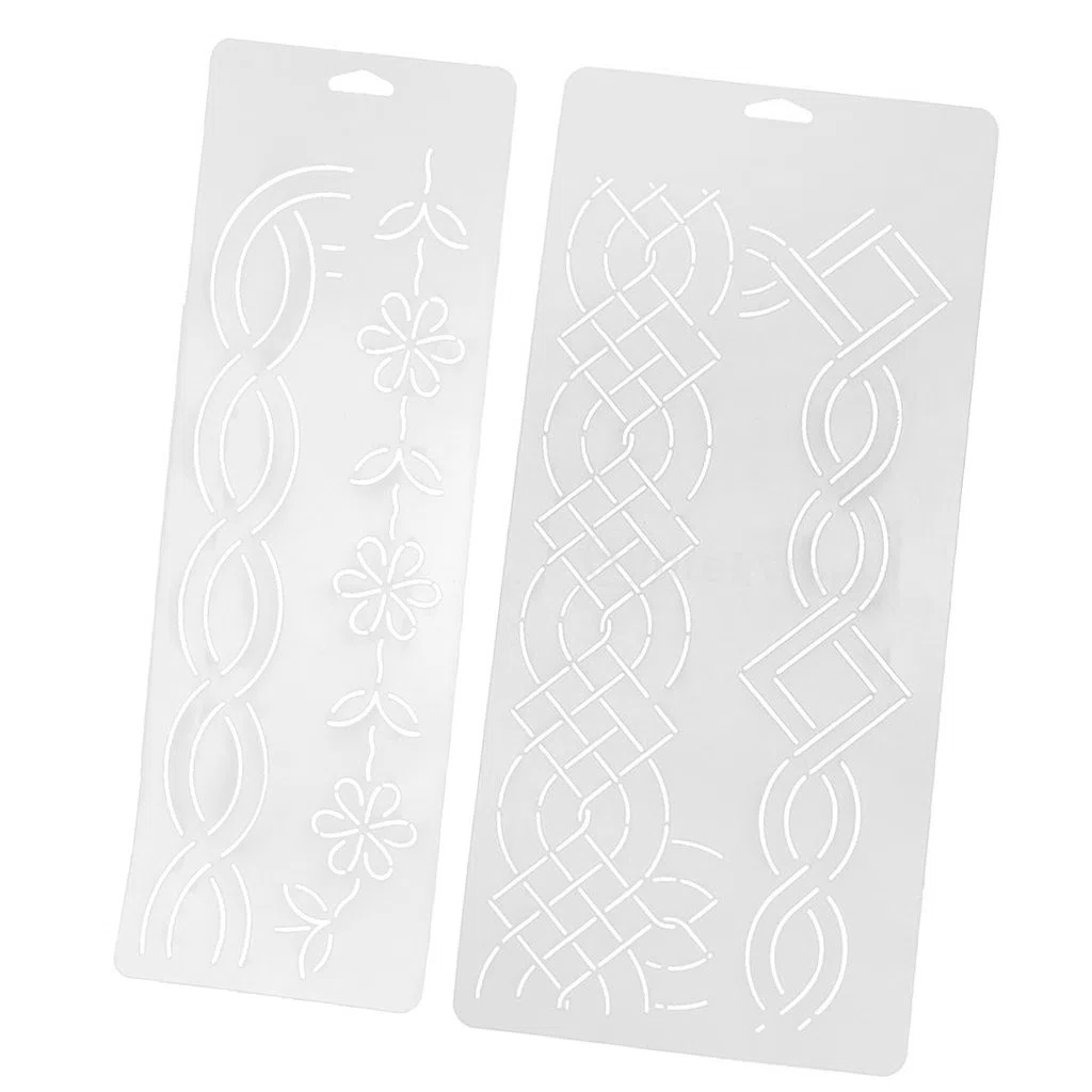 Milageto 2Pcs Retangle Plantilla de Acolchado de Plantilla de Plástico Herramienta de de Patchwork DIY