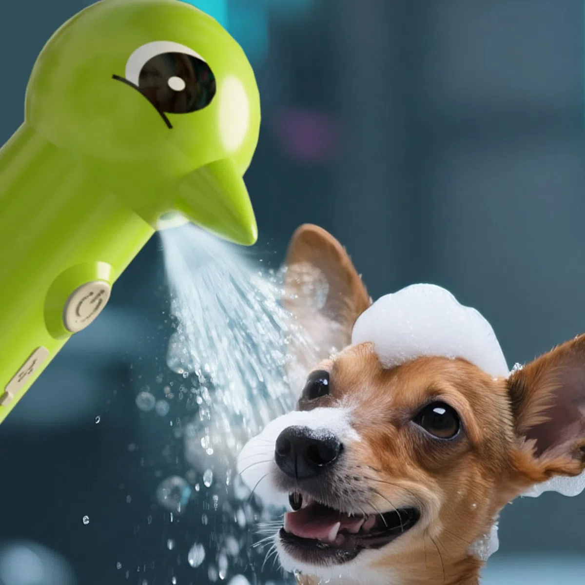 Dispensador De Espuma De Champú Para Perros - Botella Mezcladora De Productos Para Limpieza De Mascotas,Aparato De Ducha Eléctrico Recargable Para Bañera Y Lavabo