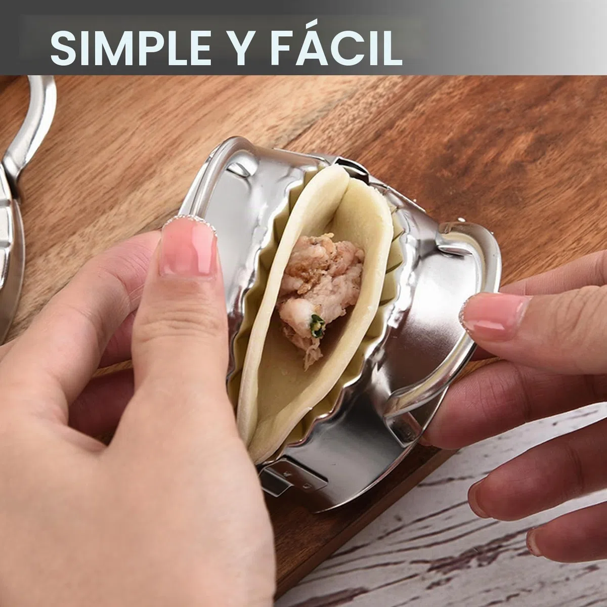 Molde Empanadillas 7 Piezas Dumpling Maker Acero Inoxidable Molde para Empanadillas, Empanadillas Maquina Con Cortador de Raviolis y Rodillos Cortadores para Cocina Accesorio