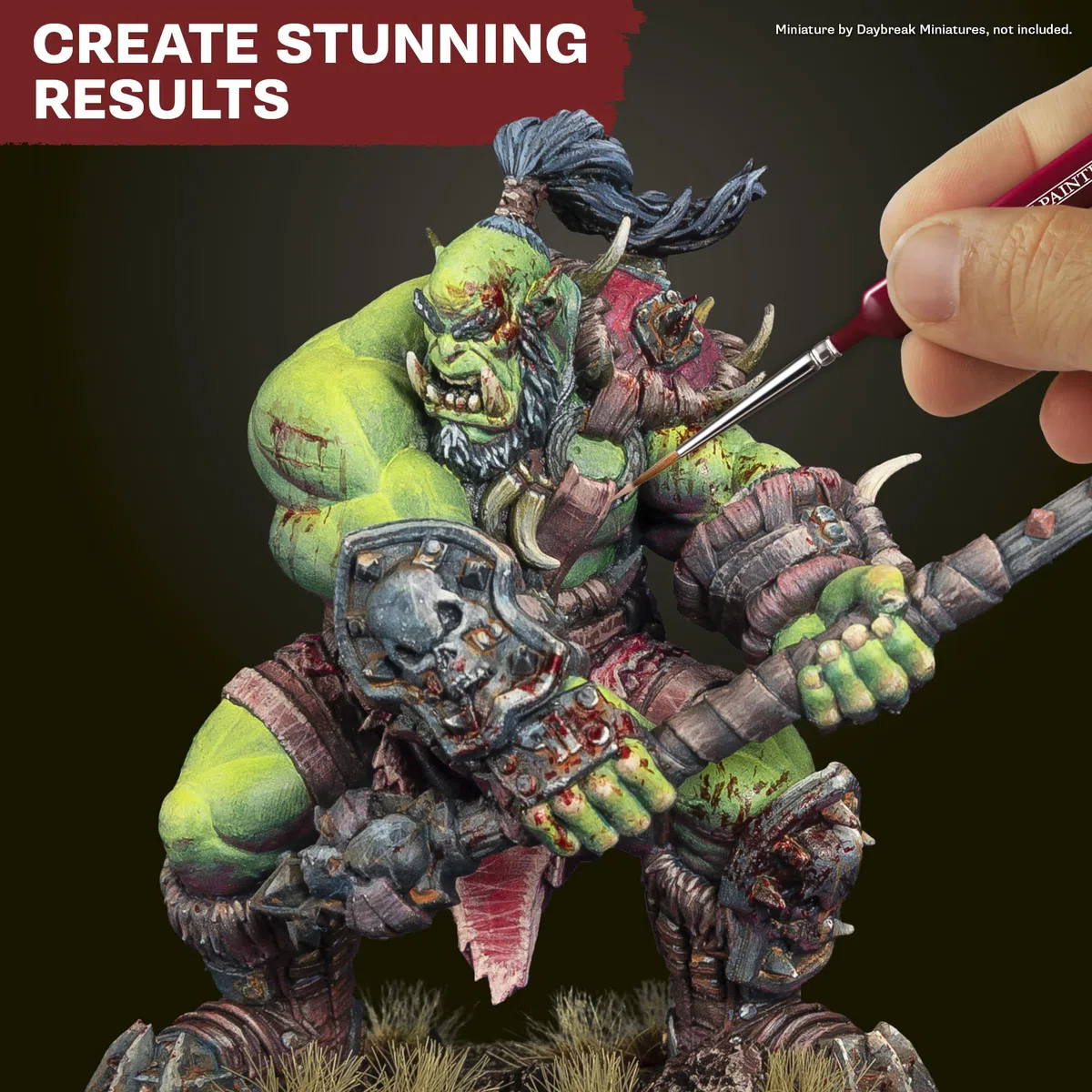 The Army Painter, Hobby Starter Brush Set, 3 Pinceles para Pintura Acrílica, incluye Drybrush, Pincel de Detalle Pequeño y Estándar, Pincel de Punta Fina para Miniaturas de Fantasía