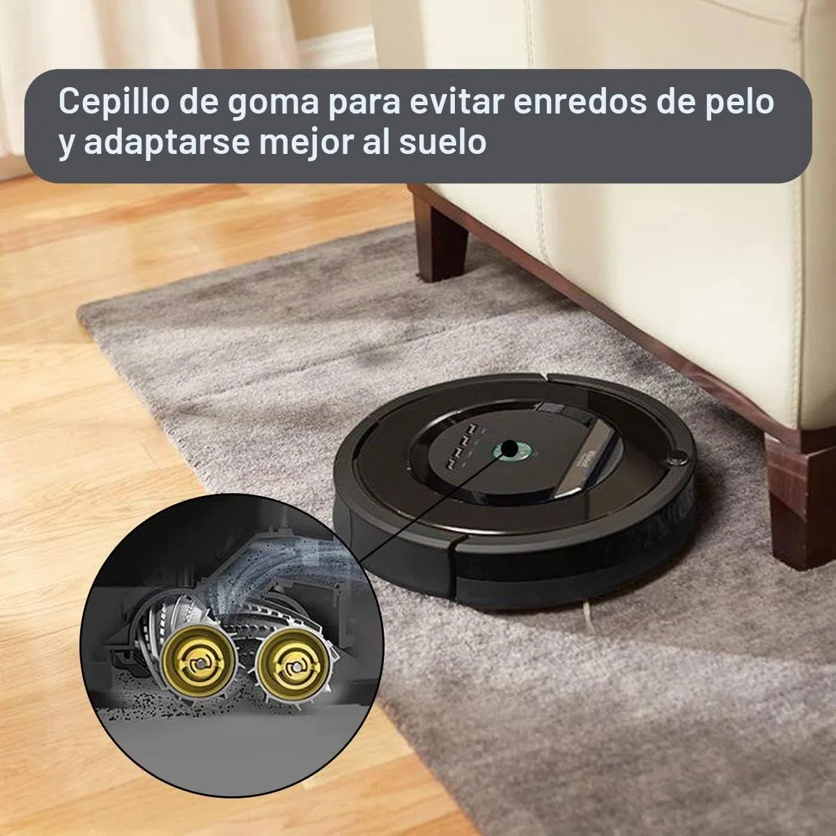 2 Set Cepillos de Goma de Repuesto para iRobot Roomba 800 805 850 860 865 866 870 871 880 886 890 891 895 896 900 960 965 966 980 Robot Aspirador