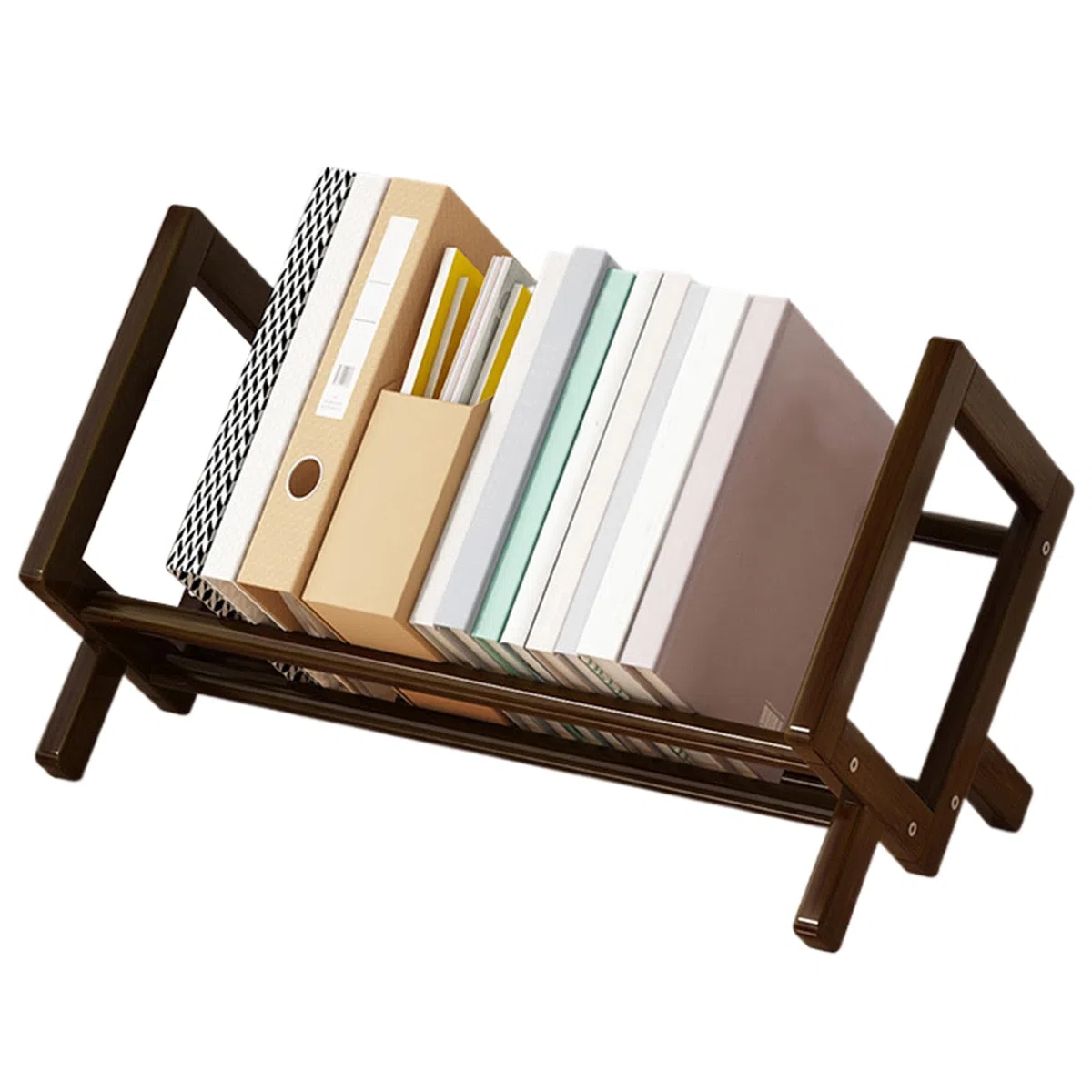 Genérico Adjustable Desk Shelf - Desks Bookshelf | Floor-Standing Bookshelf, Desk Display Shelf, Desks Bookcase with Not Slip Feet, for Home Office