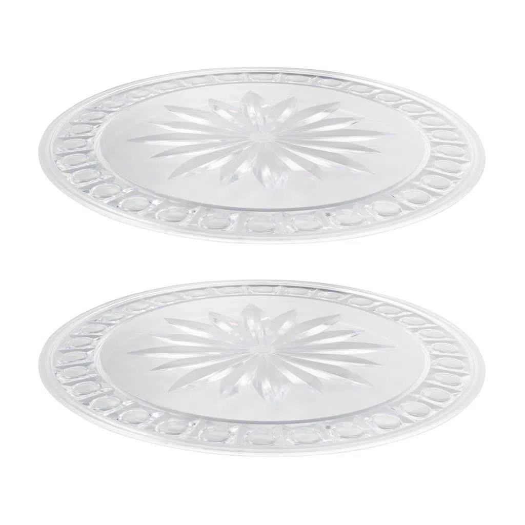 Westmark 2X Plato para Tartas, Ø 31 cm, Aspecto de Cristal, Resistente a roturas, plástico, Transparente, 345522E3