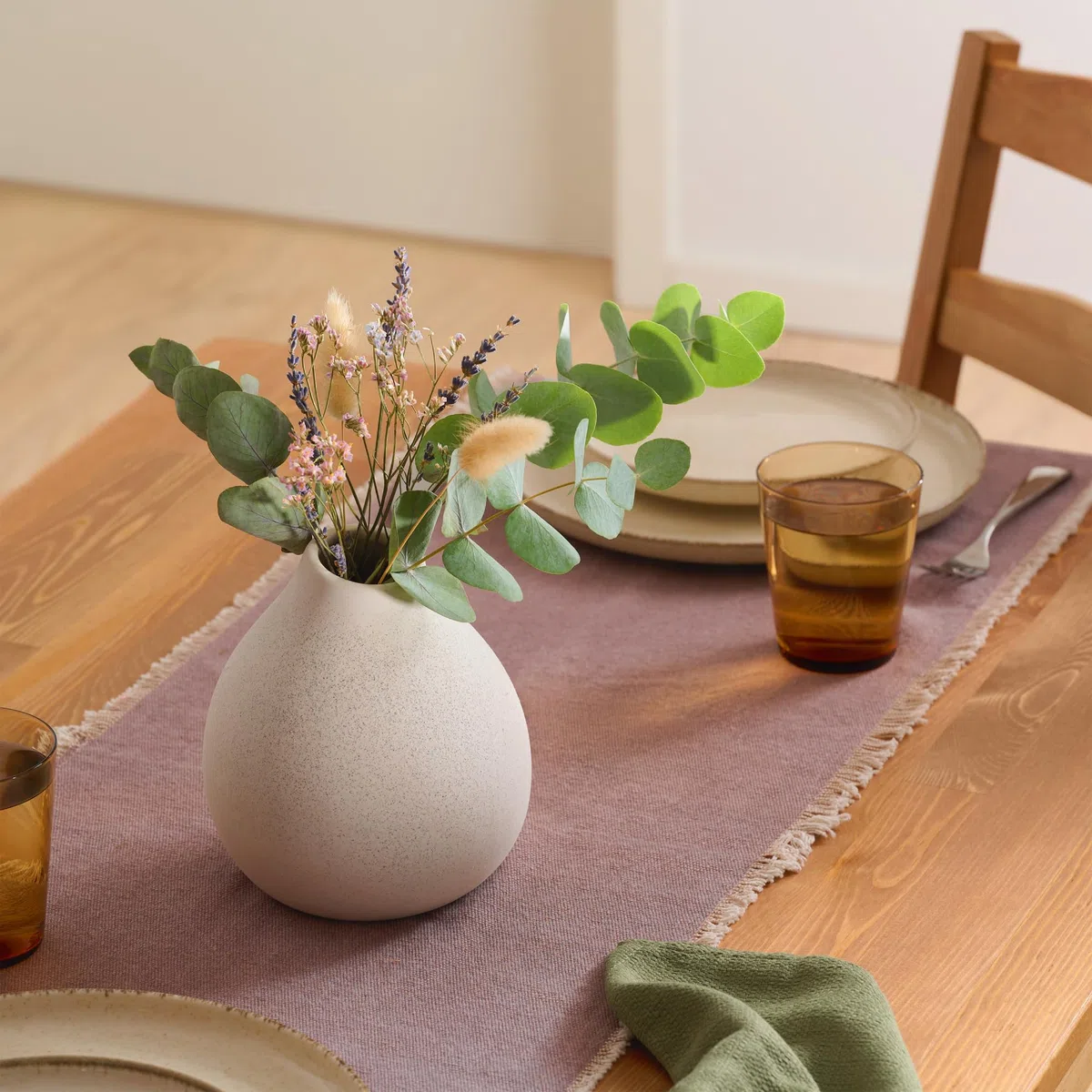 Praknu Jarrón de Cerámica Blanca - Jarrón Decorativos Modernos - Textura de Arena - Resistente al Agua - Estilo Decoración - Jarrones para Sala de Estar, Boda, Mesa de Cena