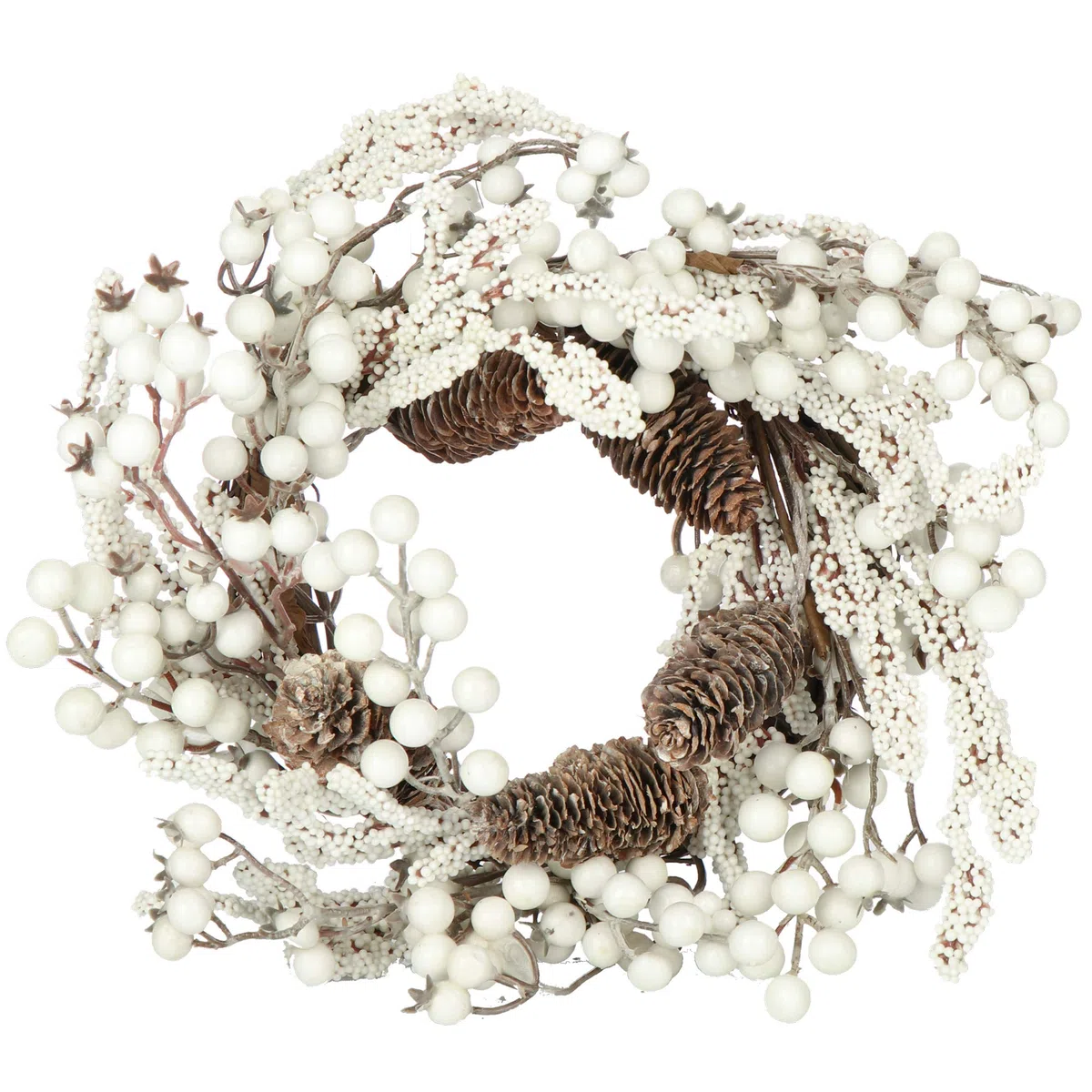 COM-FOUR® Corona de Navidad para la Puerta - Adorno de Navidad - Decoración navideña Exterior - Coronas navideñas para Puertas, Ø 35 cm