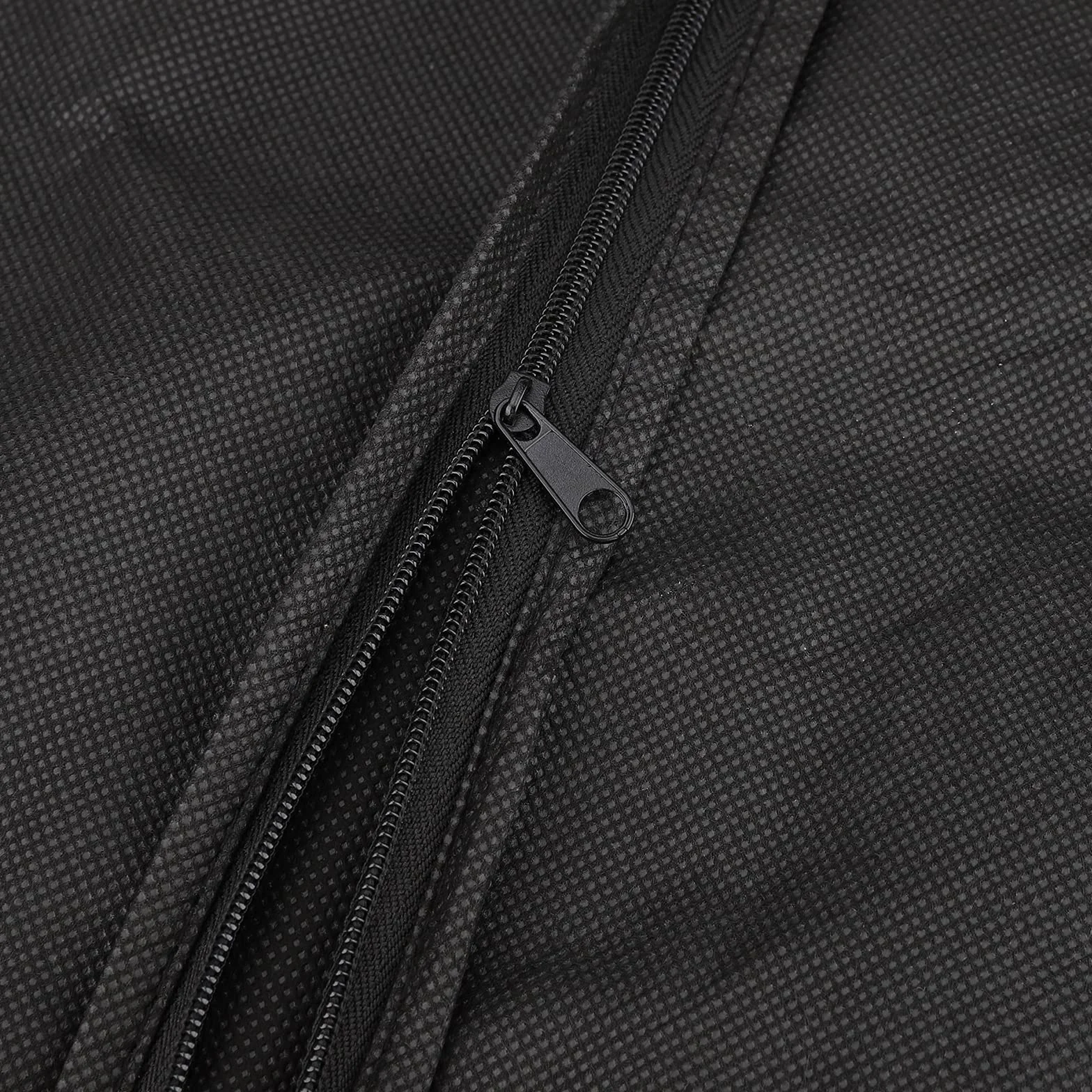 Funda de ropa, 2 Piezas Plegable Transpirable Bolsas para traje con Asas para viajar, Cubierta con Cremallera Organizador, 60*100cm, Negro