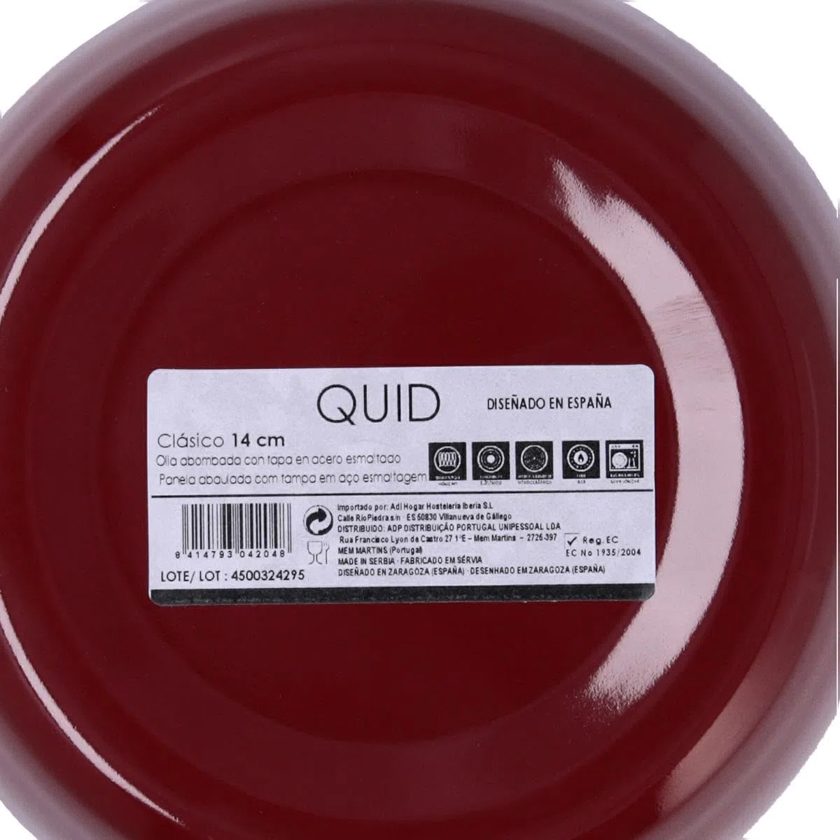Quid Clasico Esmalte Olla Abombada Esmaltada Apto Vitrocerámica Apto Inducción Antiadherente