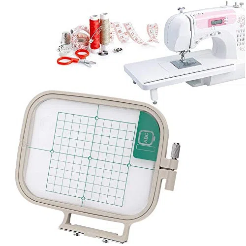 TOPINCN Bastidor de Bordado Extensible Multifuncional, Bastidor de Bordado para Máquina Coser para Puntada Tamaño M