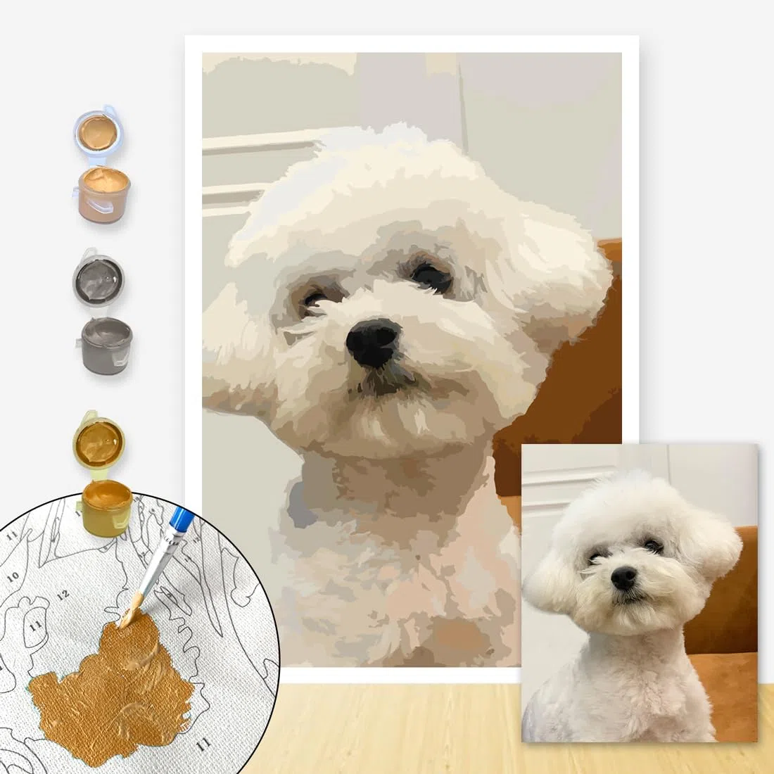 LINEPARK Pintura por NúMeros Adultos Personalizada con Foto para Kits Personalizados para Pintar por NúMeros para Adultos (Sin Marco, 30x40cm)