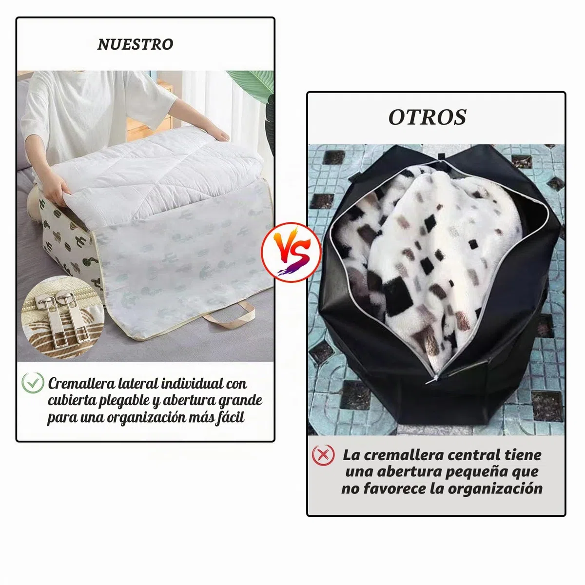 Bolsa Almacenaje Ropa 2Piezas, 105L Grande Contenedor Almacenamiento Edredones Organizador de Ropa de Cama Plegable Resistente Tela Oxford Bolsas Mudanza con Asa para Mantas Colchas Almohadas