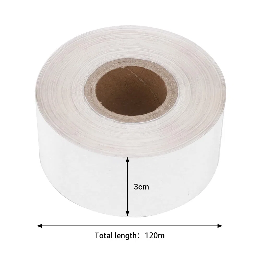 BORDSTRACT Hot Stamping Foil Papel Cuero Tela Paquete Caja Decoración Accesorios 3cm Ancho 120 Metro Longitud para Hot Stamping de Papel, Cuero, Plástico, Madera, Tela(Blanco)
