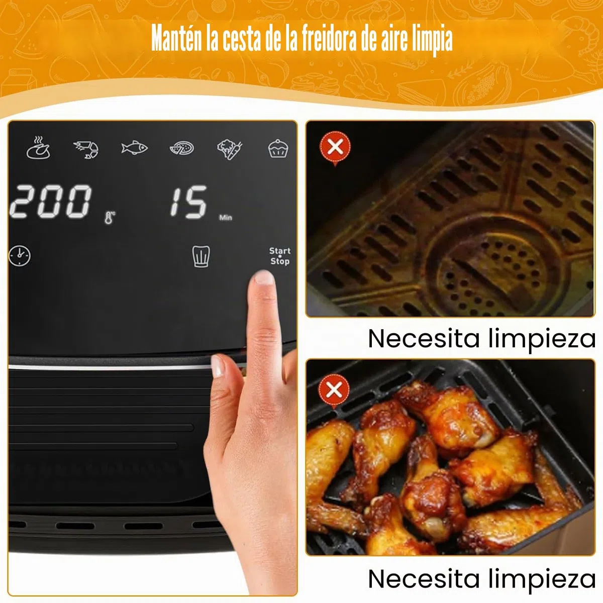 Accesorios Air Fryer para Moulinex Easy Fry Mega 7.5 L, molde de silicona Airfryer para Moulinex EZ8558F0, plato para freidora de aire Moulinex
