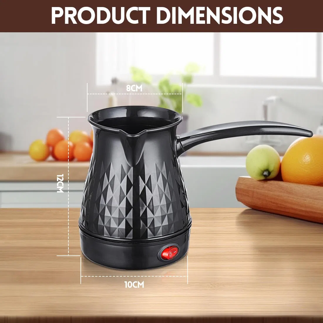 Yuragim Cafetera Eléctrica Turca 500 ml Cafetera Turca Eléctrica con Manija, Máquina de Café Café Eléctrica Turca, Cafetera Moka, para Hogar, Oficina, Viajes