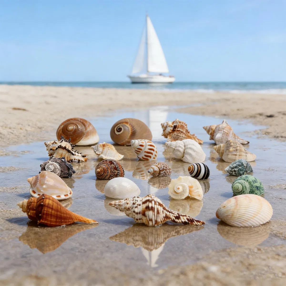 21 Piezas Conchas de Mar Decoracion, Conchas Marinas Mixtas de Playa, Marinas Conches Marines Mixtas, 3-9CM Conches Marines Naturale para Acuarios Peceras Manualidades Jarrones Decoración del