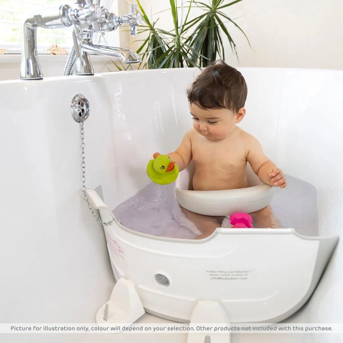 BABYDAM Reductor de baño blanco/gris