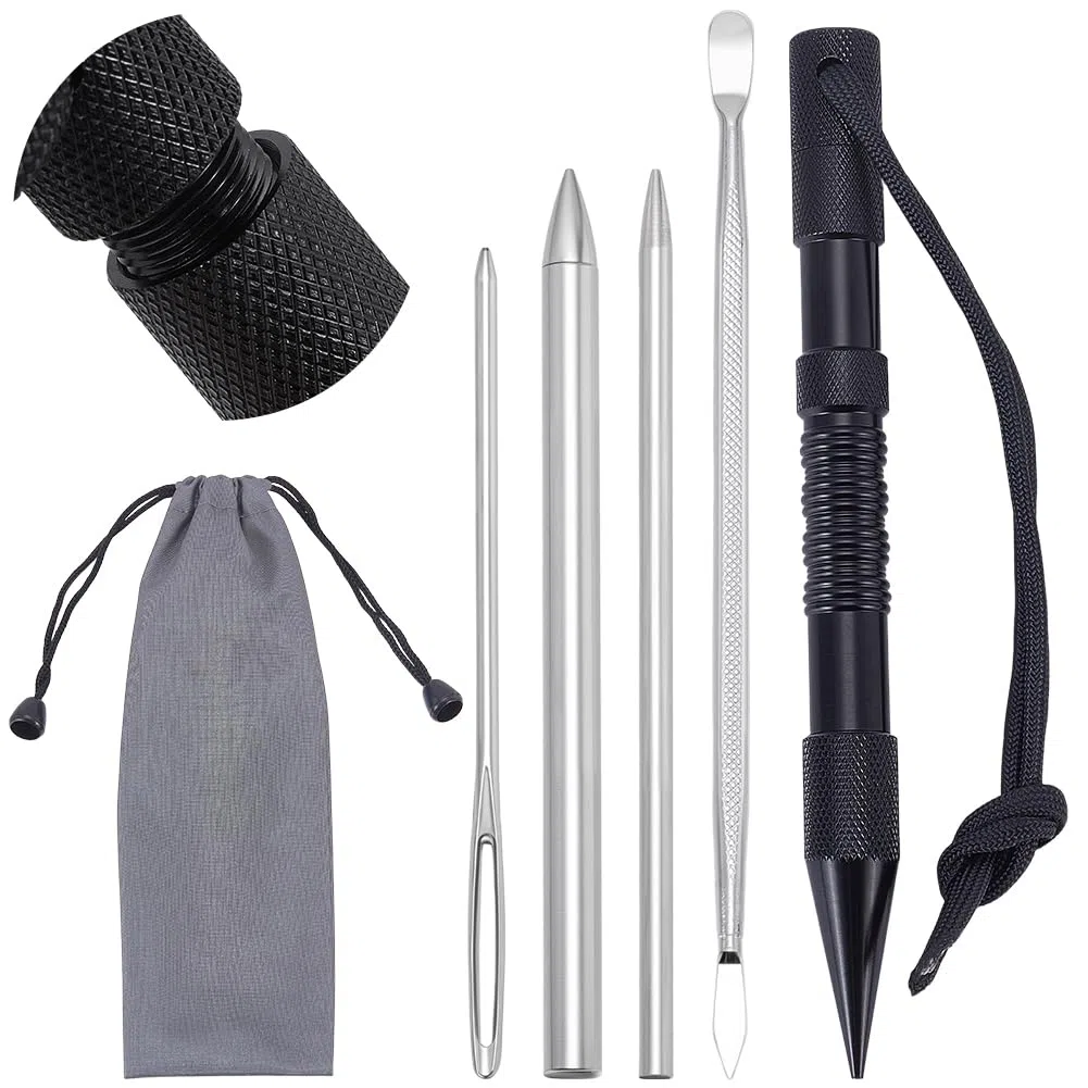 UNICRAFTALE Knoter Herramientas Fid Set Metal Marlinspike Set Coser y Agujas de Alisado Nudo Herramientas para Cuerdas de Cuero Pulseras de Trabajo Tejer