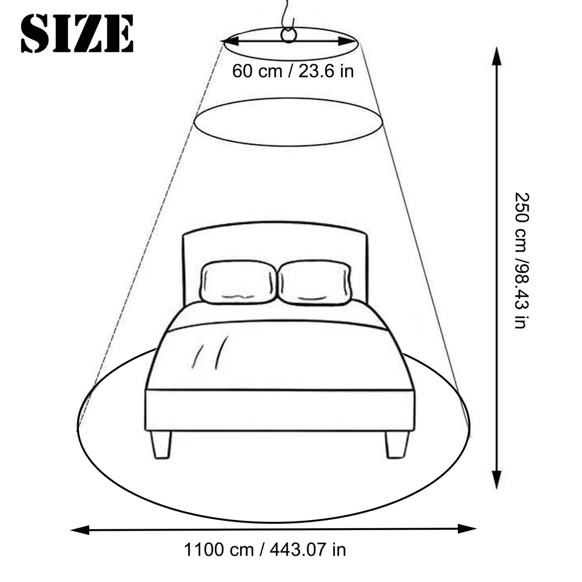 White Dome Malla Mosquitera, Mosquito Net Apertura Blanca, Mosquitero Grande Universal, Mosquiteras para Camas, Cama Portátil Mosquitose, Mosquitera Cama Matrimonio y Individual