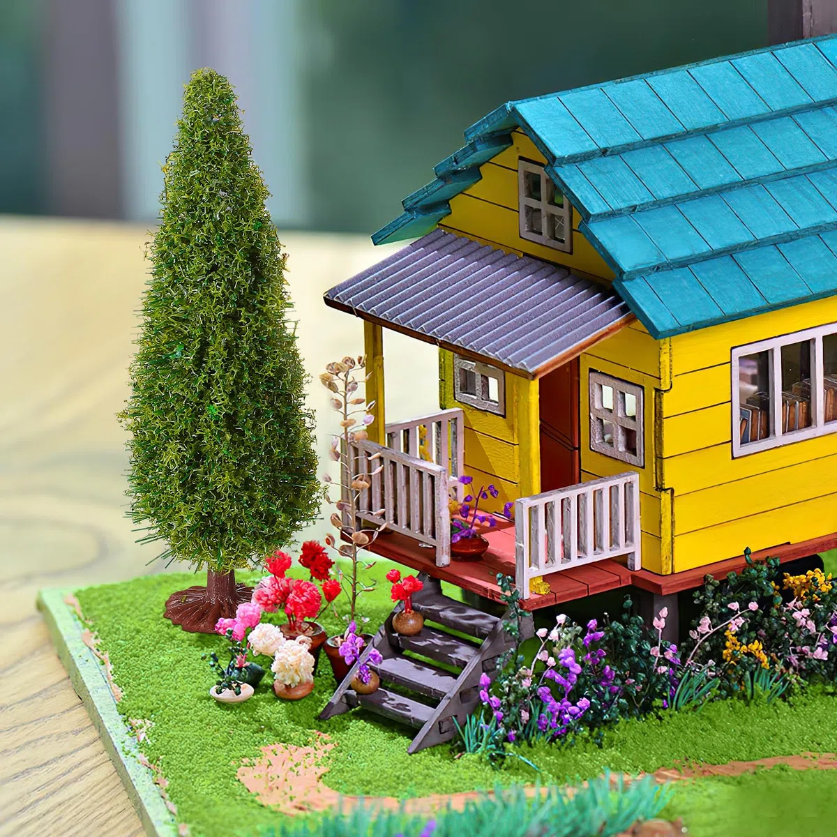 VICASKY Abetos, 15 piezas, árboles, paisaje, paisaje, cedro, con accesorios básicos, mini árboles, conjunto de árboles solitarios, árboles en miniatura para manualidades, construcción de maquetas