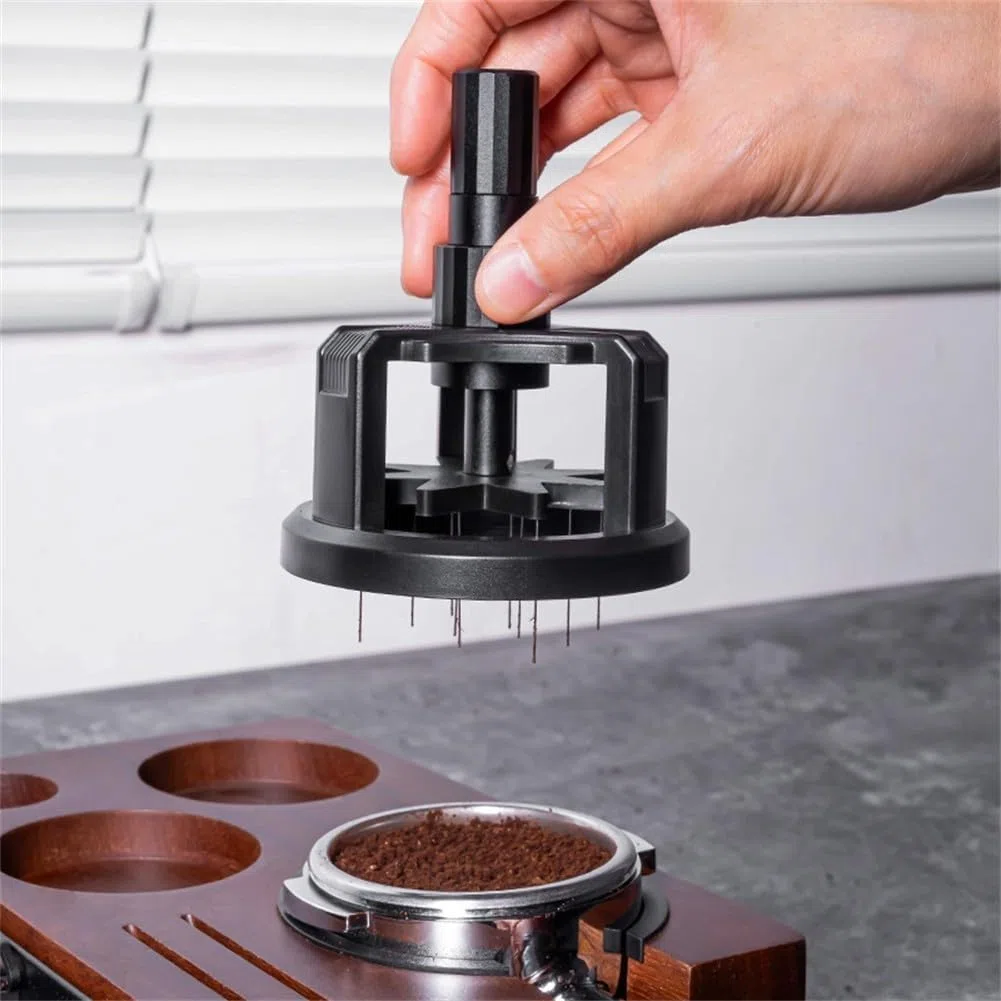 Honseadek 51 53 58 mm, herramienta agitadora de espresso para distribución y extracción uniforme de café, distribuidor eficiente de agujas de café diseñado para uso profesional (51 mm)