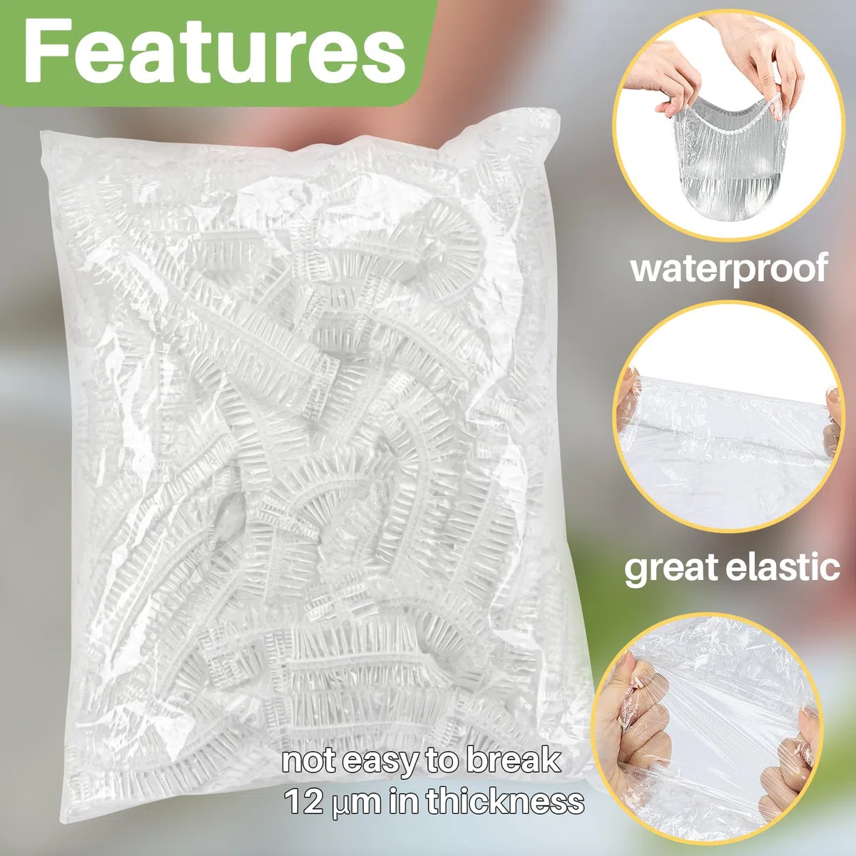 MAQIHAN 100 fundas reutilizables para cuencos, tamaño grande, 52 cm de longitud