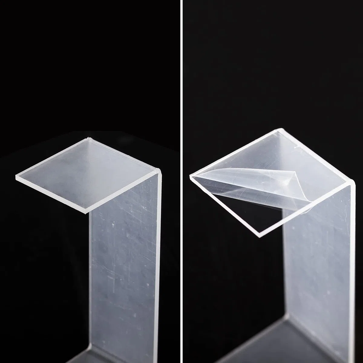 CECOLIC Soporte de exhibición de acrílico Riser Clear Small Acrylic Decorator Stand Shelf for Figures Pops, Jewelry, Cupcake, Postre - 2 Juegos