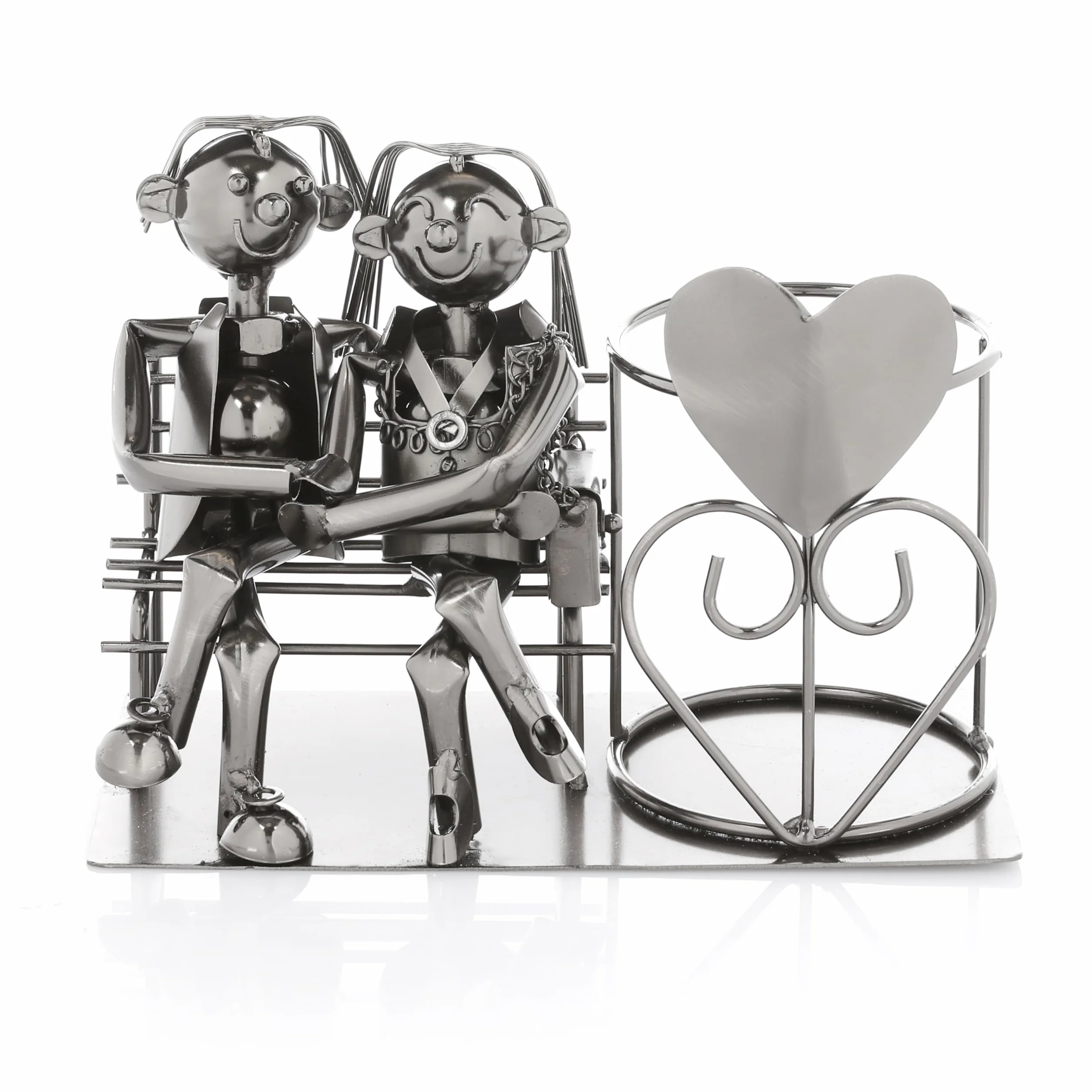 Nordstern Soporte para botellas de metal para parejas de boda, regalo de boda o bodas de oro