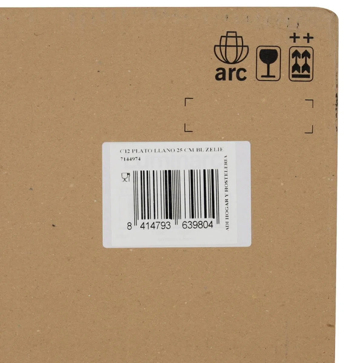 Arcopal Zelie – Set de Platos Llanos 25 cm (12 Piezas) | Vajilla Blanca de Vidrio Opal Resistente | Apto Microondas y Lavavajillas | Platos de Mesa para Uso Diario