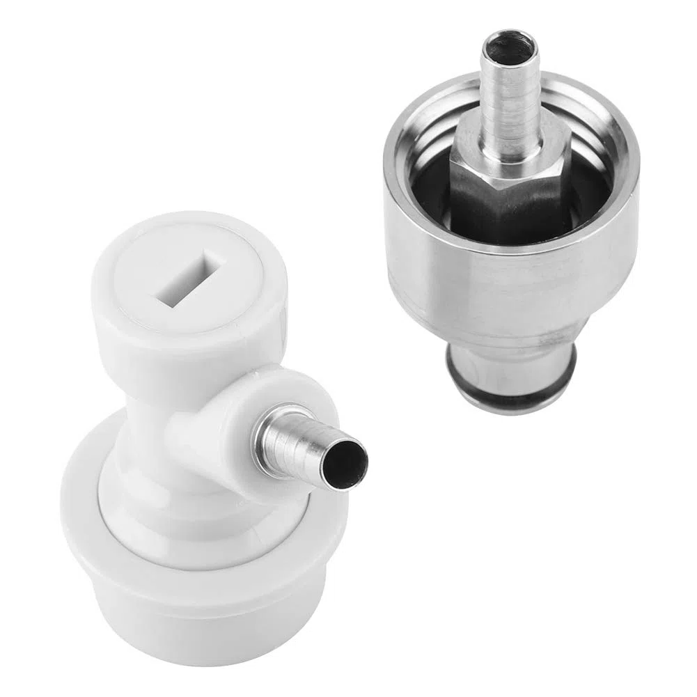 Tapa de carbonatación de acero inoxidable con bloqueo de bola líquida, acoplamiento de CO2 para cerveza casera, carbonato, refresco, agua, zumo de fruta