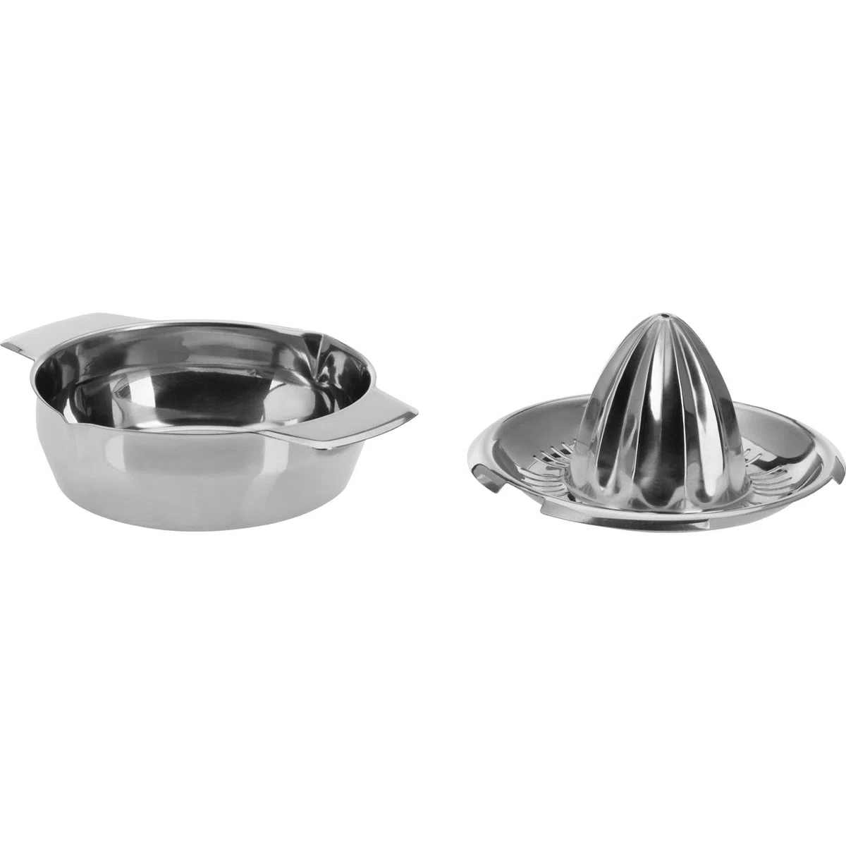 Westmark Exprimidor de limón/cítricos con recipiente, Diámetro: 13,8 cmcm, Capacidad: 350 ml, Acero inoxidable, Plateado, 30942260