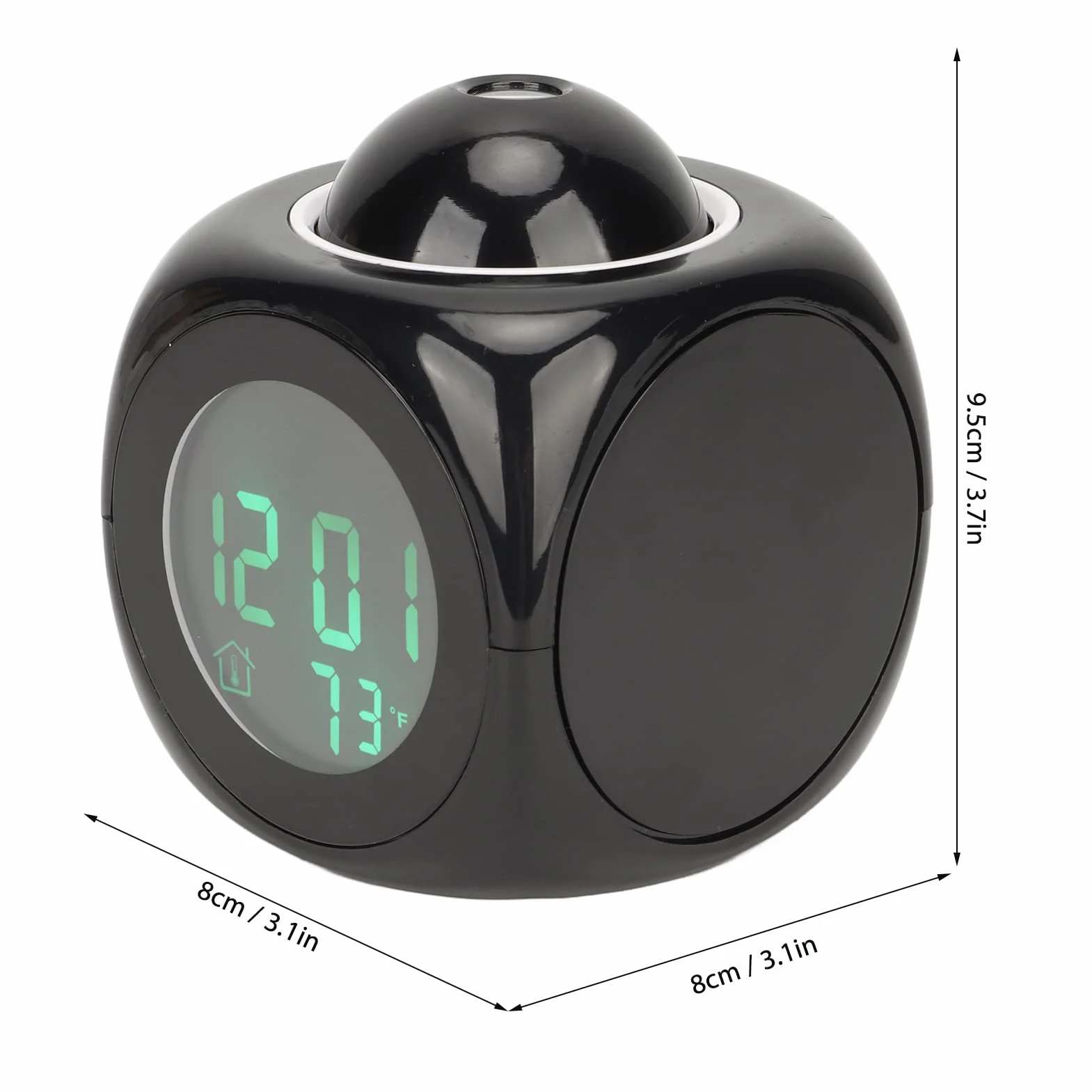 Sxhlseller Reloj Despertador con Proyección LED, Proyector de Pared de Techo Digital con Función de Conversación por Voz, Pantalla de Temperatura Interior, Repetición de Alarma: Batería o