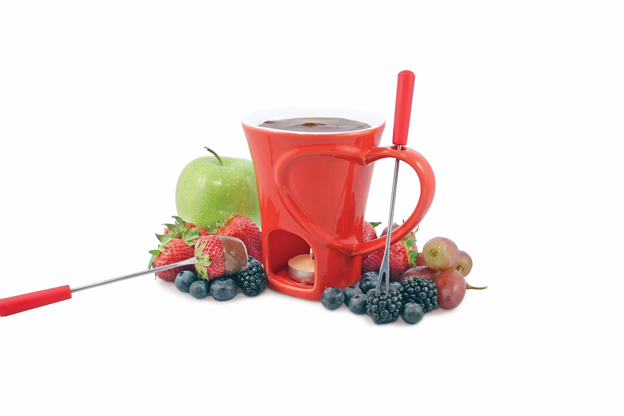Swissmar F12066 4-Piece Sweetheart Chocolate Fondue Mug Set by Swissmar
