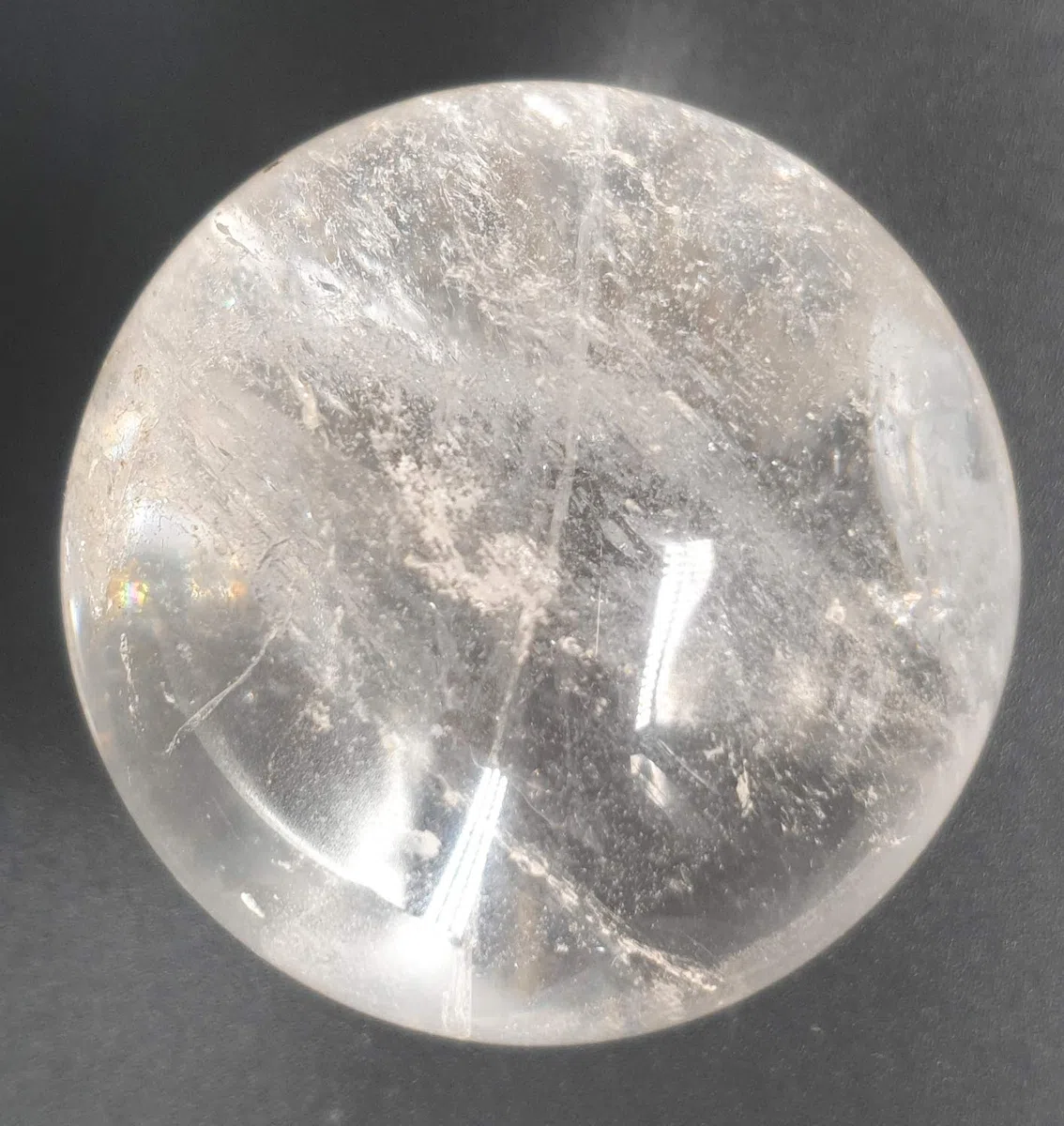 Esfera de Cuarzo Blanco Bola de Cristal Bolas Transparente Equilibrio Piedra Tamaño a Elegir de Circunferencia (4cm)