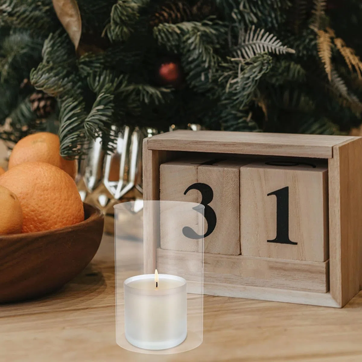 SHINEOFI Pantalla de Vidrio Cilíndrica para Velas 15X10 CM Diseño Protector contra Viento para Fiestas y Uso Doméstico