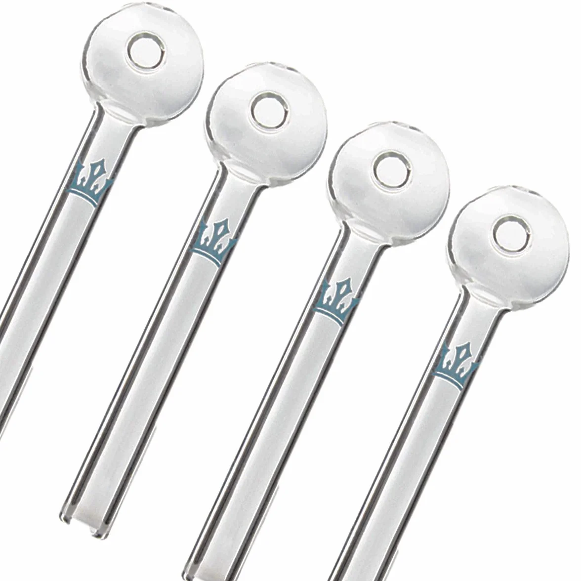 Tubo de vidrio quemador de aceite de 4.5 pulgadas, tubo de aceite de vidrio grueso transparente (4 piezas)