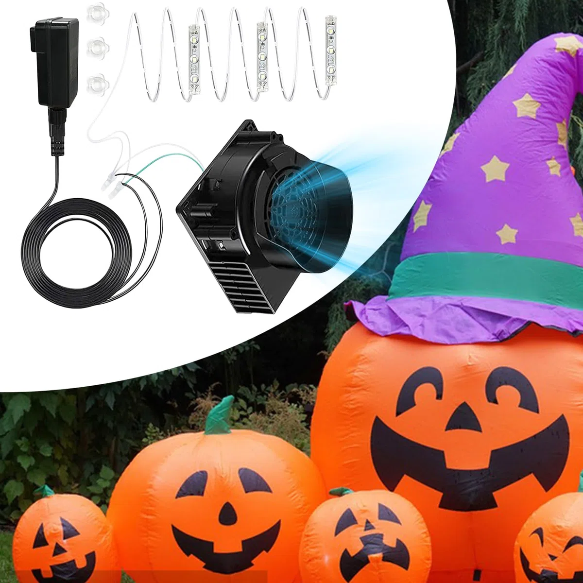 Ventilador De Repuesto para Inflables,Adaptador De Reemplazo para Soplador De Inflables Navideños | Bomba Portátil para Colchones Hinchables Flotadores Casas Saltarinas Juguetes Fiestas