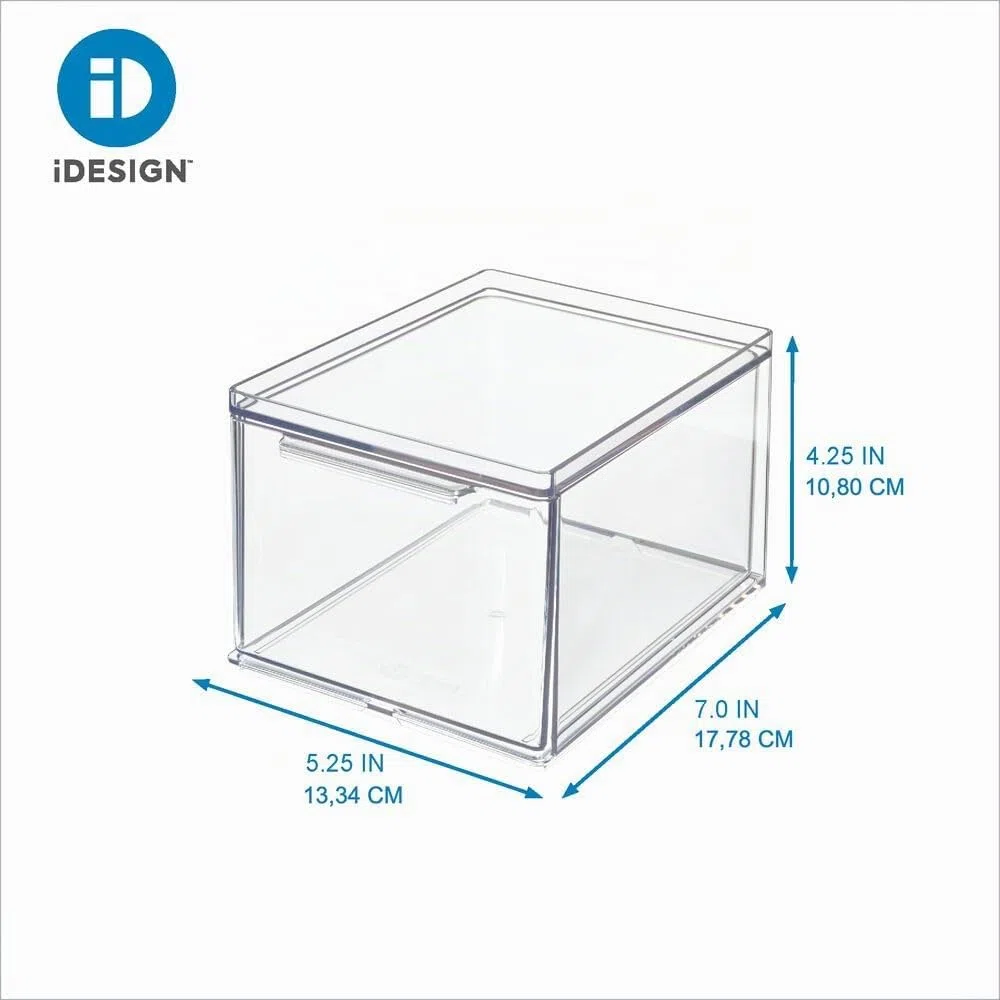 iDesign The Home Edit Series, Organizador profundo de plástico reciclado con cajón etraíble