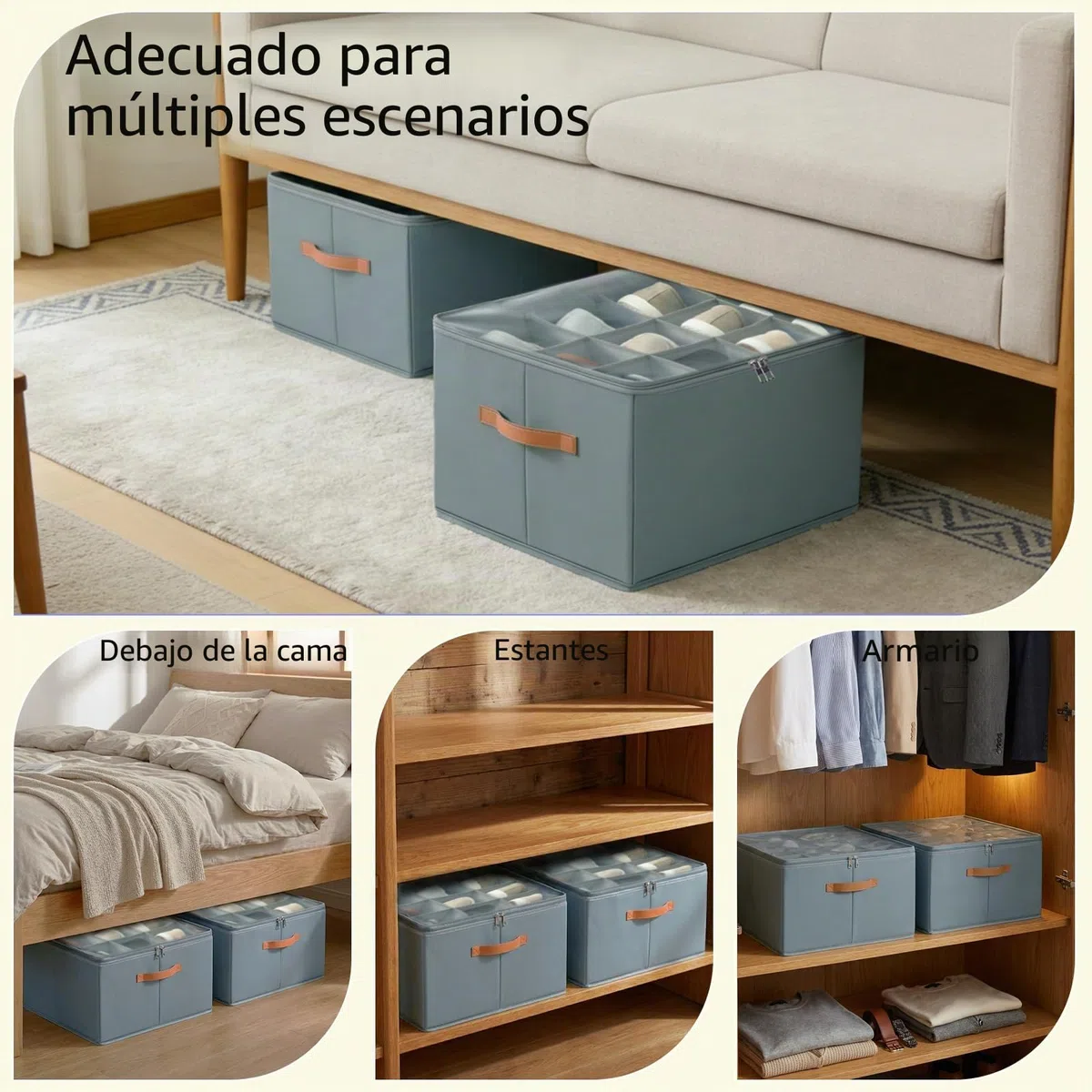 2 Piezas Organizador de Zapatos, Cajas Plegables Apta para 12-24 Pares, Asas, Ahorra Espacio Cajas para Zapatos, con Tapa Transparente, para Armario Entrada Dormitorio