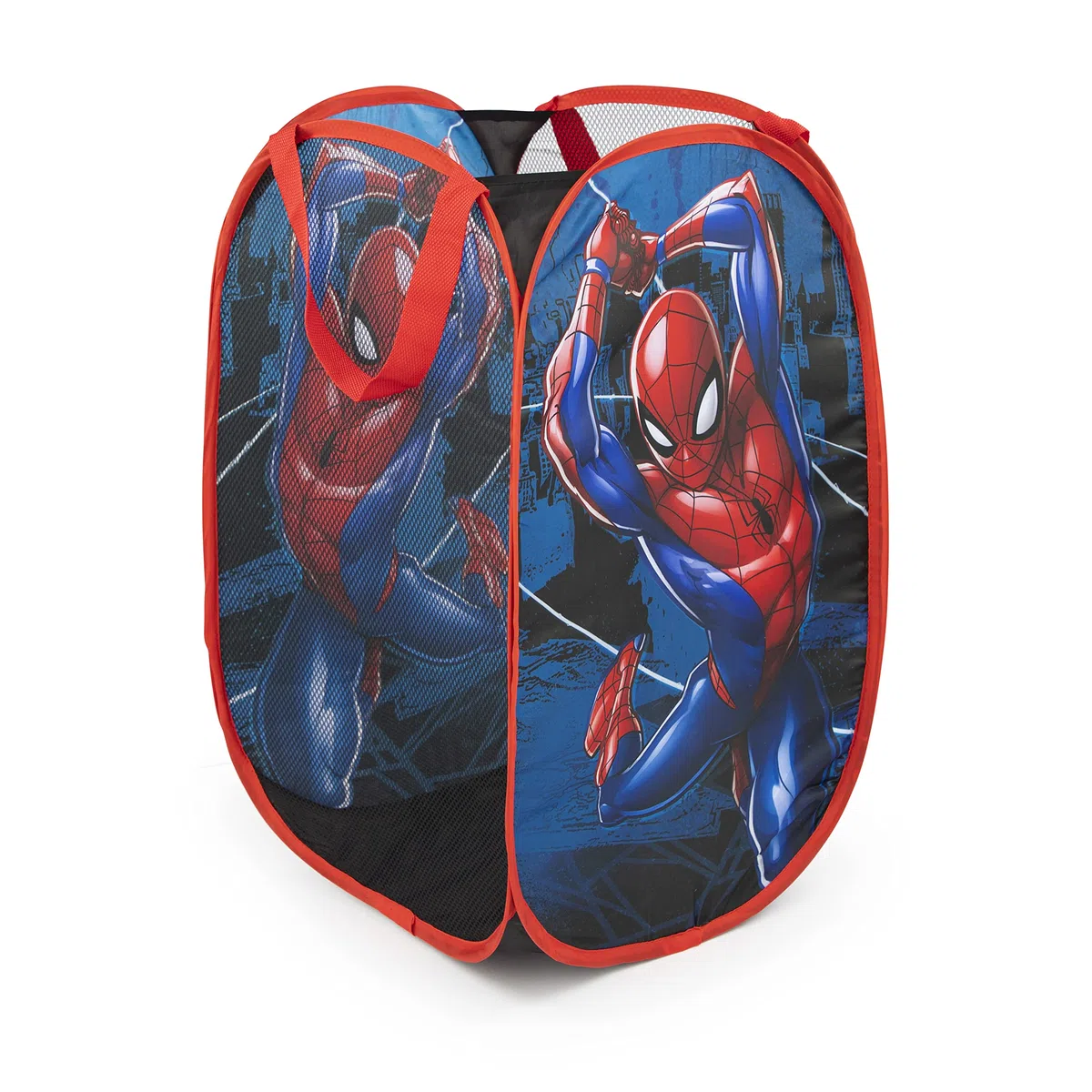 Jay Franco Marvel Spiderman Caminante de telarañas Cesta Plegable Infantil con Asas para Ropa y Juguetes