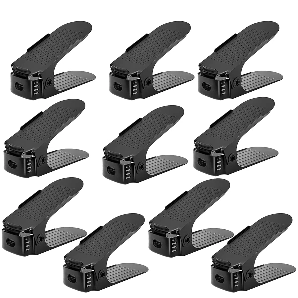 10 Piezas Organizador Zapatos,Desmontable Soporte de Calzado,Soporte De Calzado De Altura Ajustable,Adecuada para Mujeres y Hombres, Ahorra Espacio