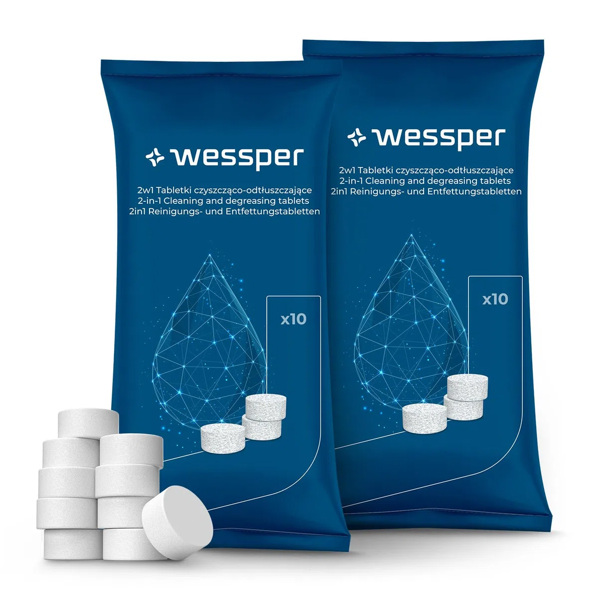 Wessper Pastillas para la Limpieza de cafeteras automáticas (20 Unidades)