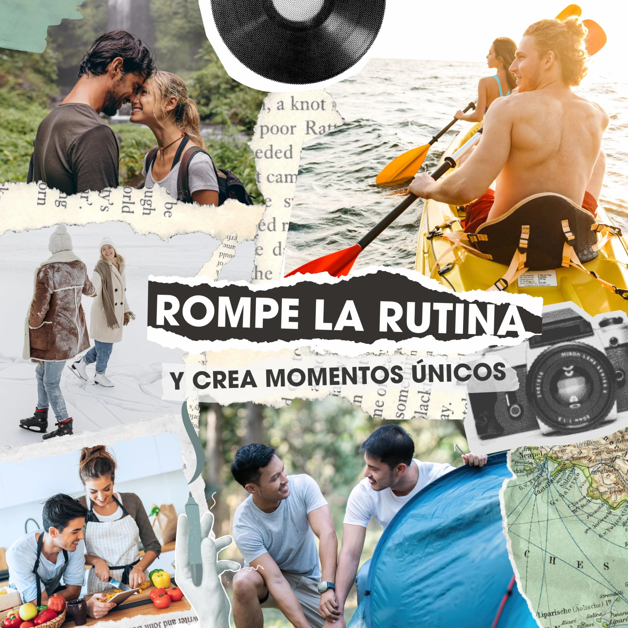 Momentos Únicos, Libro de Retos en Pareja, 50 Planes Sorpresa en Pareja para Rascar, Juegos Parejas Citas, Regalo Original Aniversario o San Valentín, Álbum Fotos Recuerdos Novio Novia Aventuras