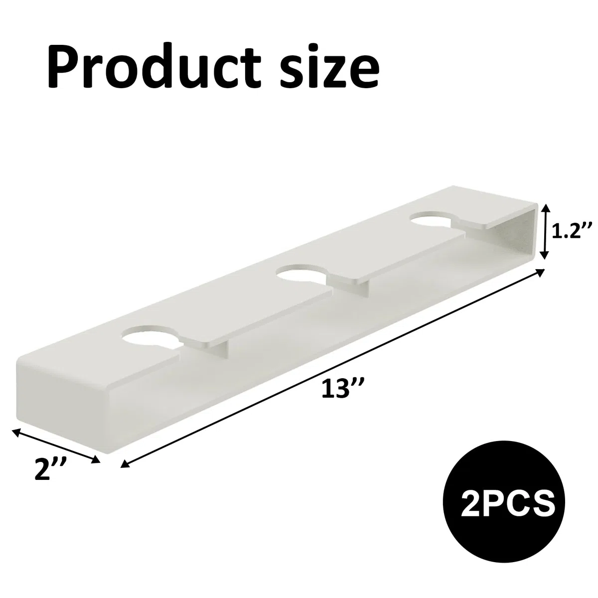 Soporte para copas de vino, Paquete de 2 scuelga copas, Colgador copas, Organizador de plástico para bar, Sin perforaciones, Autoadhesivo (Blanco)