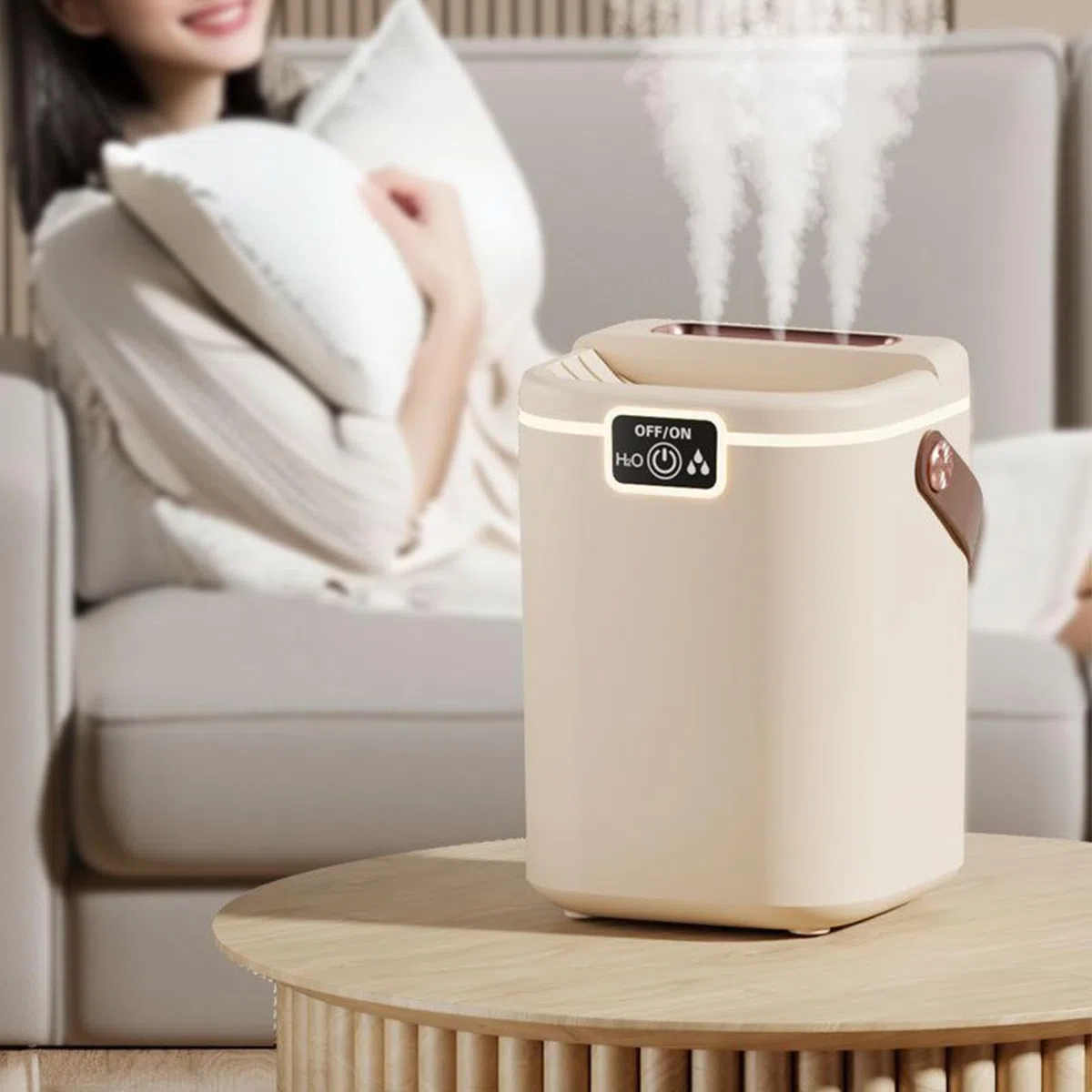 Humidificadores Para Hogar | Tanque De 2 Litros Con Luces Nocturnas Y Asa | Humidificador De Niebla Fría Silencioso Para Dormitorio,Para Hogar Salón Habitación Infantil Apartamento Residencia Oficina