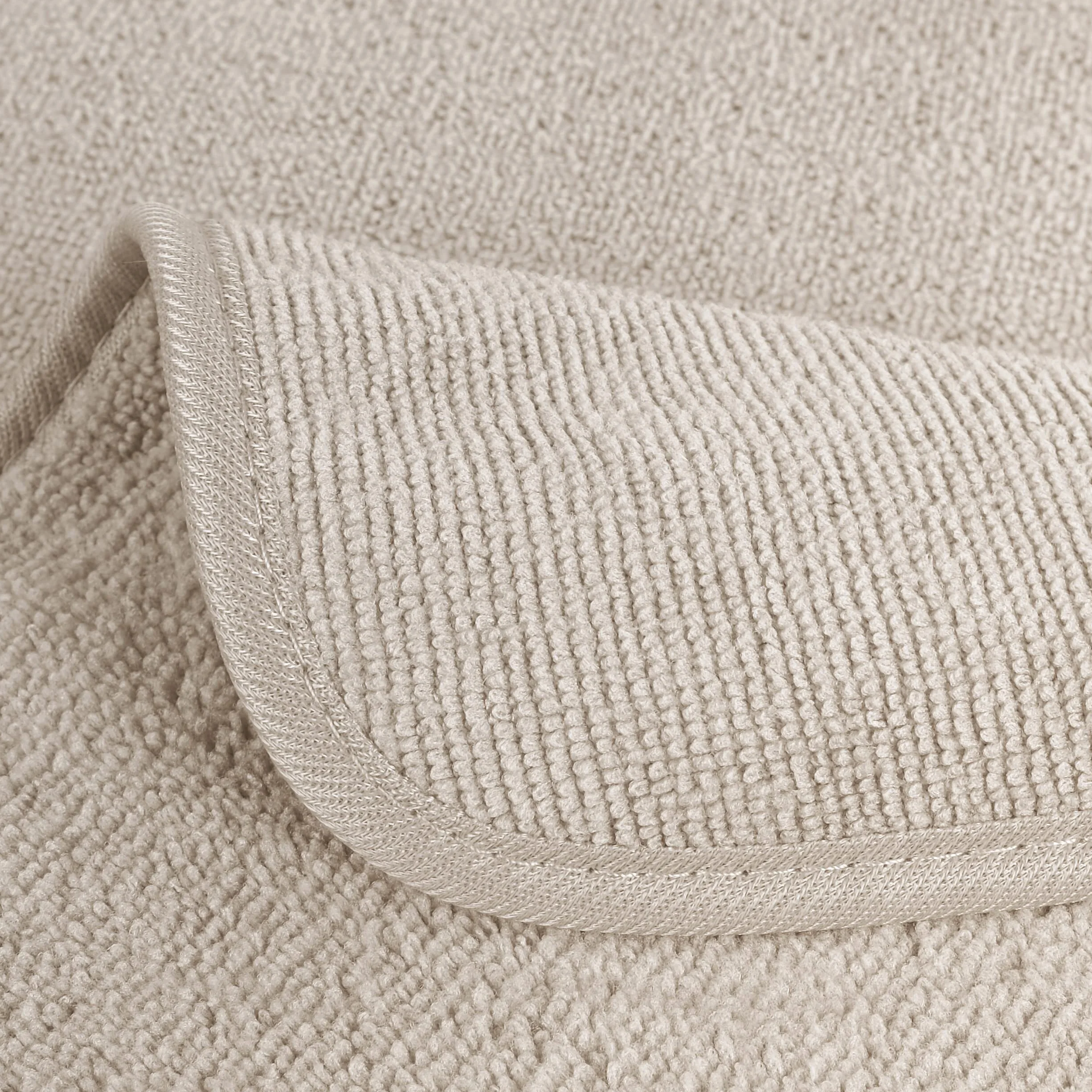 Polyte - Toalla de Manos de Microfibra superabsorbente antipelusa - Secado rápido - Beige - 40 x 76 cm - Pack de 4