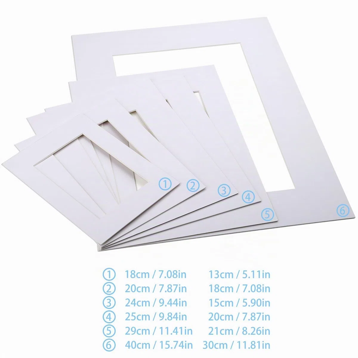 10 Piezas Paspartu 30x40 cm Carton Paspartú Tamaño Interior 19x29 cm Cartulina de 1,5 mm de Grosor Cartón para Enmarcar en Blanco para Fotos Imágenes Póster