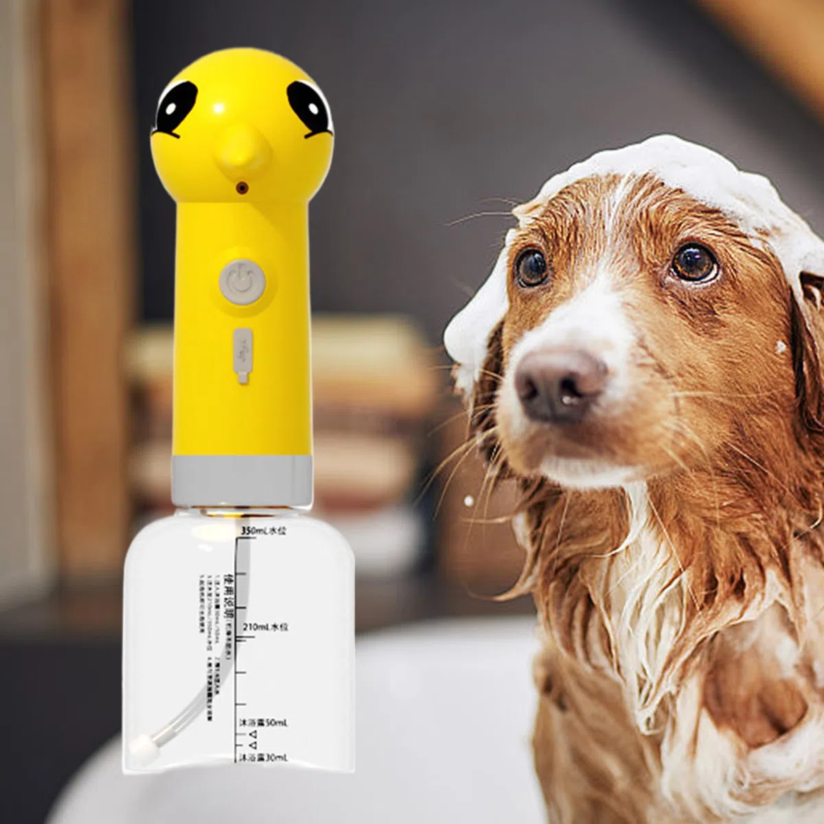 Máquina Eléctrica de Espuma para Limpieza de Perros, Botella Mezcladora De Productos Para Limpieza De Mascotas, Aparato Eléctrico De Espuma Para Ducha De Gatos Y Cachorros En Bañera Ducha Lavabo