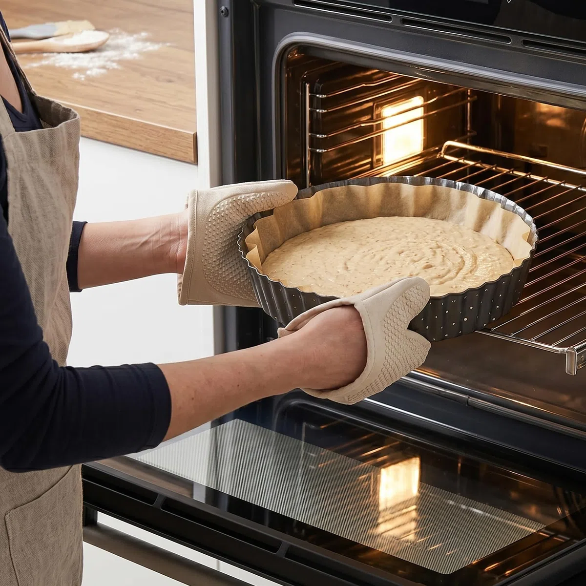 24 cm Molde Quiche Desmontable - Moldes para Bizcochos - Molde para Tartas Desmontable - Moldes Reposteria - Molde Bizcocho Horno - Molde de Horno Rizado - Forma Bolo - 24 cm