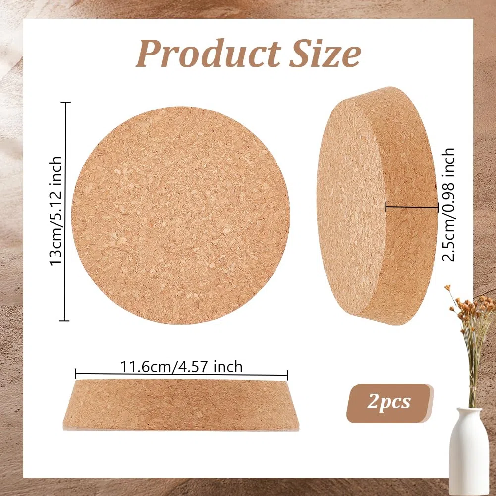 OLYCRAFT - 2 tapones de corcho cónicos, 11,6 – 13 cm, tapón cónico de madera para tarro de cristal, tapa de botella de vino, reemplazo de madera blanda natural para la cocina, regalos de boda